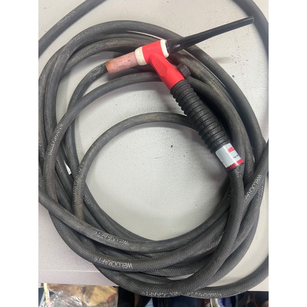 Weldcraft TIG Welding Torch WP-17V 150 Amp Air Cooled 25 Ft Cable with Gas Valve